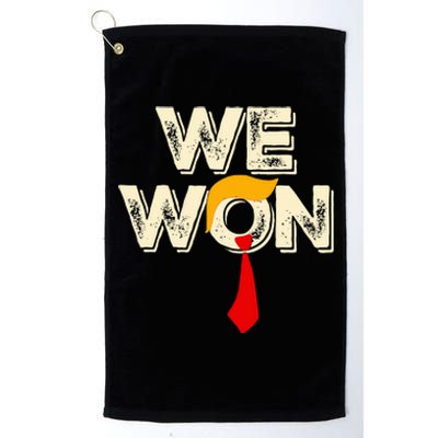 Trump We Won Win Inauguration Day 2025 47th President Platinum Collection Golf Towel