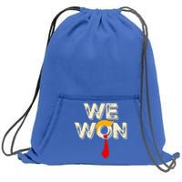 Trump We Won Win Inauguration Day 2025 47th President Sweatshirt Cinch Pack Bag