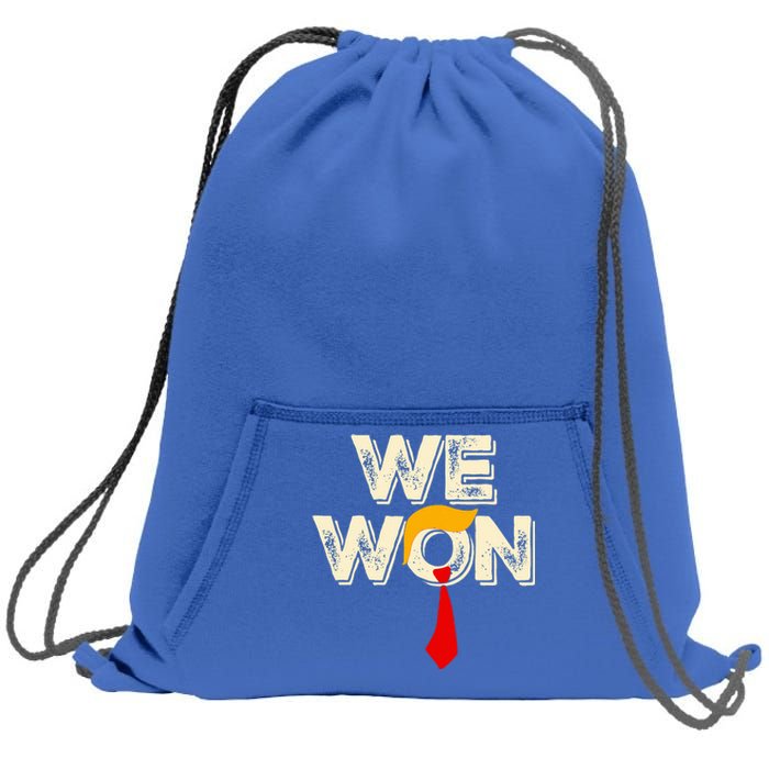 Trump We Won Win Inauguration Day 2025 47th President Sweatshirt Cinch Pack Bag