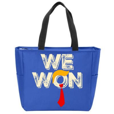 Trump We Won Win Inauguration Day 2025 47th President Zip Tote Bag