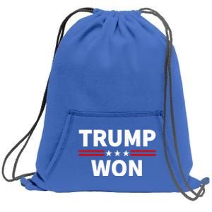 Trump Won Win The 2024 President 47th Election Sweatshirt Cinch Pack Bag