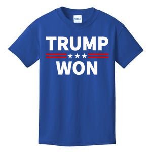 Trump Won Win The 2024 President 47th Election Kids T-Shirt