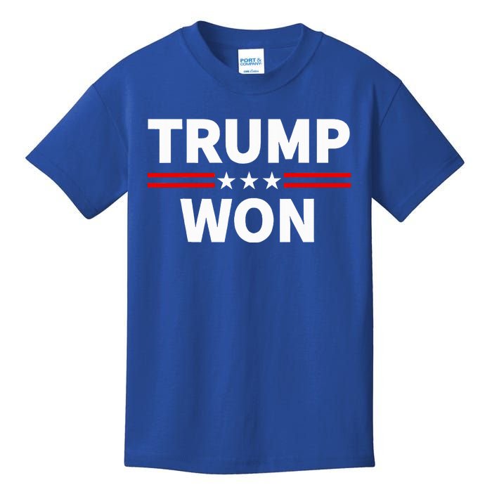 Trump Won Win The 2024 President 47th Election Kids T-Shirt