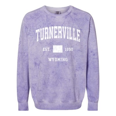 Turnerville Wyoming Wy Vintage Established Athletic Sports Design Colorblast Crewneck Sweatshirt