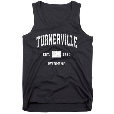 Turnerville Wyoming Wy Vintage Established Athletic Sports Design Tank Top