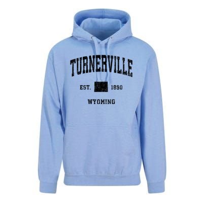 Turnerville Wyoming Wy Vintage Established Athletic Sports Design Unisex Surf Hoodie