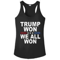 Trump Won We All Won 2024 Usa Flag Trump Won Ladies PosiCharge Competitor Racerback Tank