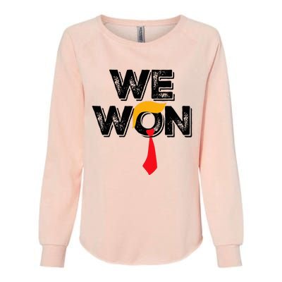 Trump We Won Wins Inauguration 47 Us President 2025 Election Womens California Wash Sweatshirt