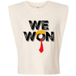 Trump We Won Wins Inauguration 47 Us President 2025 Election Garment-Dyed Women's Muscle Tee