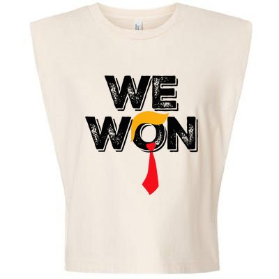 Trump We Won Wins Inauguration 47 Us President 2025 Election Garment-Dyed Women's Muscle Tee