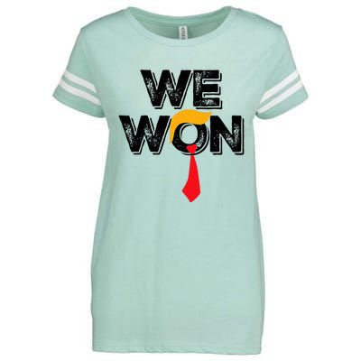 Trump We Won Wins Inauguration 47 Us President 2025 Election Enza Ladies Jersey Football T-Shirt