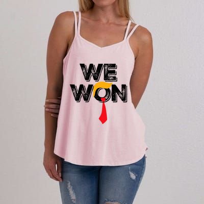 Trump We Won Wins Inauguration 47 Us President 2025 Election Women's Strappy Tank