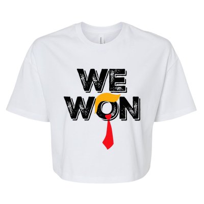 Trump We Won Wins Inauguration 47 Us President 2025 Election Bella+Canvas Jersey Crop Tee