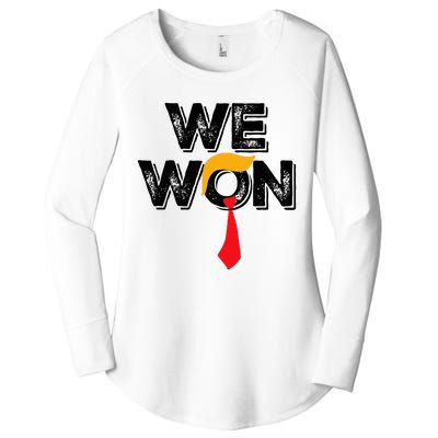 Trump We Won Wins Inauguration 47 Us President 2025 Election Women's Perfect Tri Tunic Long Sleeve Shirt