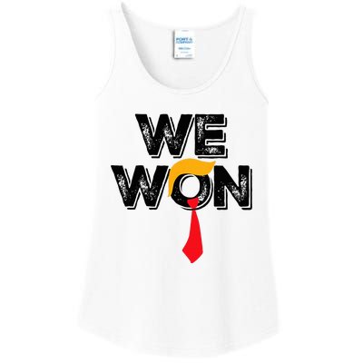 Trump We Won Wins Inauguration 47 Us President 2025 Election Ladies Essential Tank