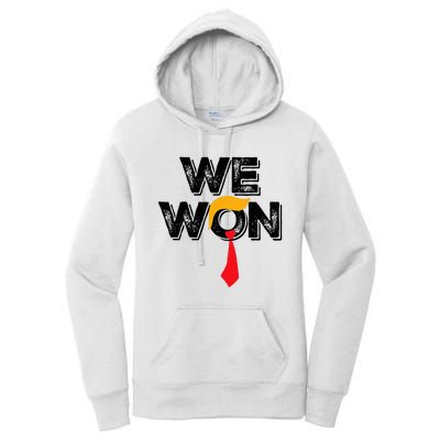 Trump We Won Wins Inauguration 47 Us President 2025 Election Women's Pullover Hoodie