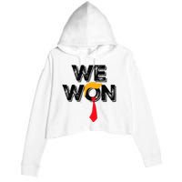 Trump We Won Wins Inauguration 47 Us President 2025 Election Crop Fleece Hoodie