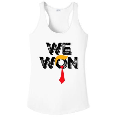 Trump We Won Wins Inauguration 47 Us President 2025 Election Ladies PosiCharge Competitor Racerback Tank