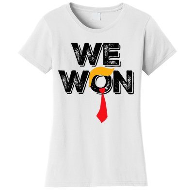 Trump We Won Wins Inauguration 47 Us President 2025 Election Women's T-Shirt