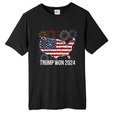 Trump We Won Wins Inauguration 47 Us President 2025 Election Tall Fusion ChromaSoft Performance T-Shirt