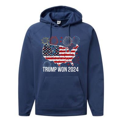 Trump We Won Wins Inauguration 47 Us President 2025 Election Performance Fleece Hoodie