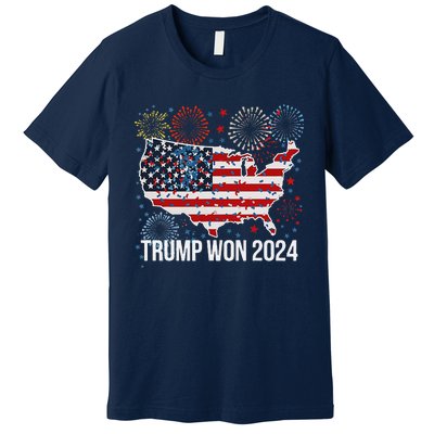 Trump We Won Wins Inauguration 47 Us President 2025 Election Premium T-Shirt