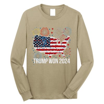 Trump We Won Wins Inauguration 47 Us President 2025 Election Long Sleeve Shirt