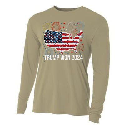 Trump We Won Wins Inauguration 47 Us President 2025 Election Cooling Performance Long Sleeve Crew