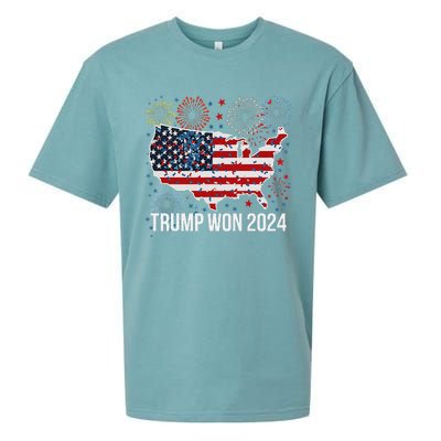 Trump We Won Wins Inauguration 47 Us President 2025 Election Sueded Cloud Jersey T-Shirt