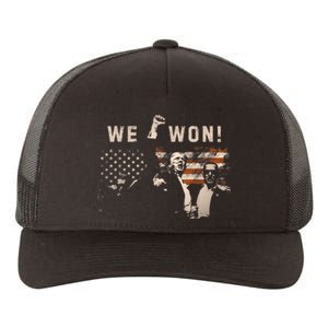 Trump We Won Wins Inauguration 47 Us President 2025 Election Yupoong Adult 5-Panel Trucker Hat