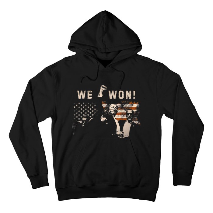 Trump We Won Wins Inauguration 47 Us President 2025 Election Hoodie