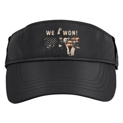 Trump We Won Wins Inauguration 47 Us President 2025 Election Adult Drive Performance Visor