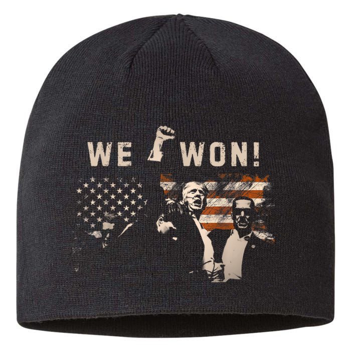 Trump We Won Wins Inauguration 47 Us President 2025 Election Sustainable Beanie