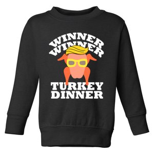 Trump Winner Winner Turkey Dinner Thanksgiving Funny Humor Toddler Sweatshirt