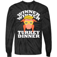 Trump Winner Winner Turkey Dinner Thanksgiving Funny Humor Tie-Dye Long Sleeve Shirt