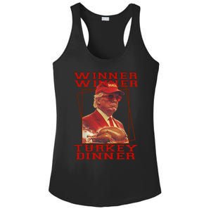 Trump Winner Winner Turkey Dinner Thanksgiving Ladies PosiCharge Competitor Racerback Tank