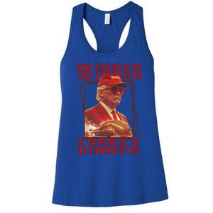 Trump Winner Winner Turkey Dinner Thanksgiving Women's Racerback Tank