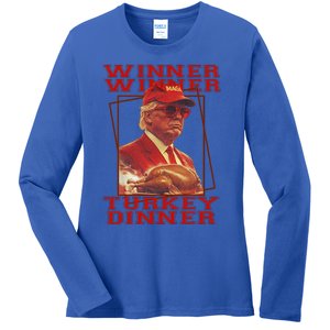 Trump Winner Winner Turkey Dinner Thanksgiving Ladies Long Sleeve Shirt