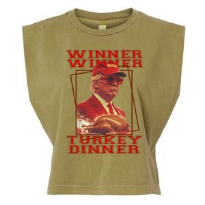 Trump Winner Winner Turkey Dinner Thanksgiving Garment-Dyed Women's Muscle Tee