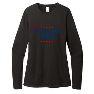 Trump Won We All Won 2024 Usa Flag 47th President Womens CVC Long Sleeve Shirt