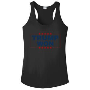 Trump Won We All Won 2024 Usa Flag 47th President Ladies PosiCharge Competitor Racerback Tank