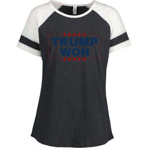 Trump Won We All Won 2024 Usa Flag 47th President Enza Ladies Jersey Colorblock Tee