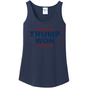 Trump Won We All Won 2024 Usa Flag 47th President Ladies Essential Tank