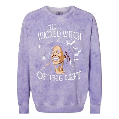 The Wicked Witch On The Left Funny Halloween Anti Harris Colorblast Crewneck Sweatshirt