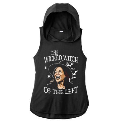 The Wicked Witch On The Left Funny Halloween Anti Harris Ladies PosiCharge Tri-Blend Wicking Draft Hoodie Tank