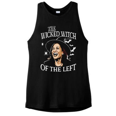 The Wicked Witch On The Left Funny Halloween Anti Harris Ladies PosiCharge Tri-Blend Wicking Tank