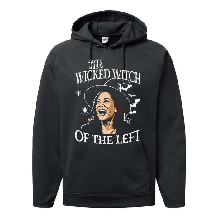 The Wicked Witch On The Left Funny Halloween Anti Harris Performance Fleece Hoodie