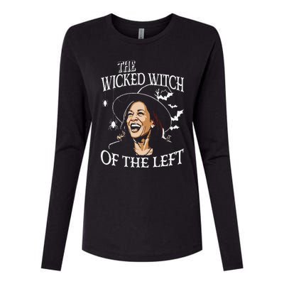 The Wicked Witch On The Left Funny Halloween Anti Harris Womens Cotton Relaxed Long Sleeve T-Shirt