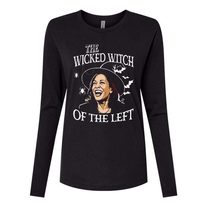 The Wicked Witch On The Left Funny Halloween Anti Harris Womens Cotton Relaxed Long Sleeve T-Shirt