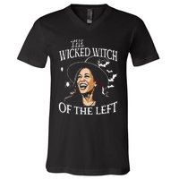 The Wicked Witch On The Left Funny Halloween Anti Harris V-Neck T-Shirt